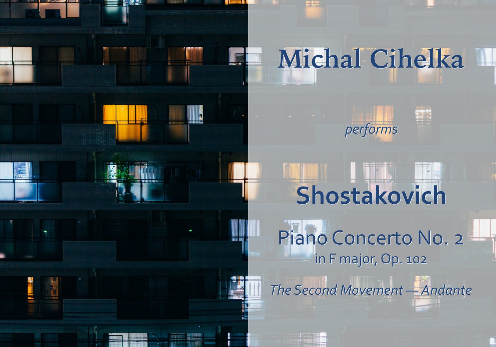 Shostakovich – Piano Concerto No. 2 in F major, Op. 102 – II. Andante