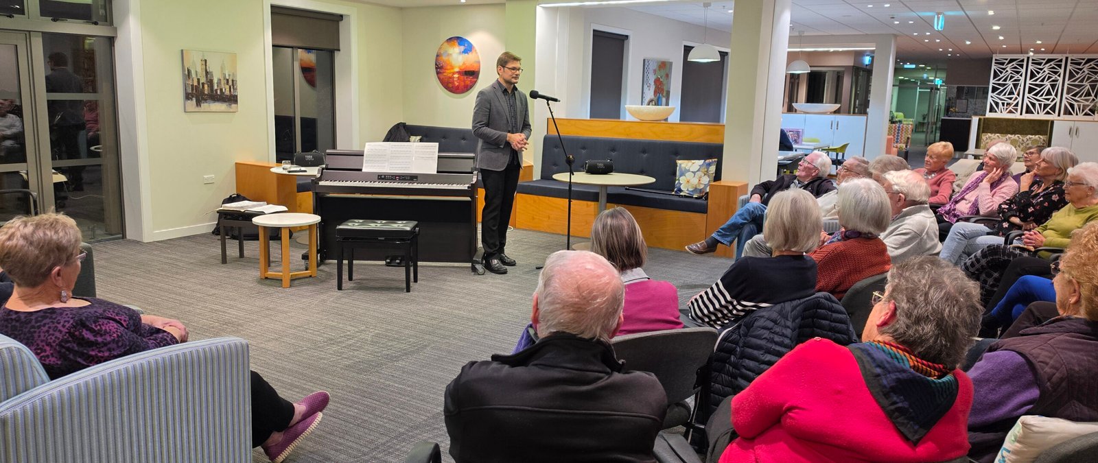 Piano recital at Whitby Lakes Retirement Village